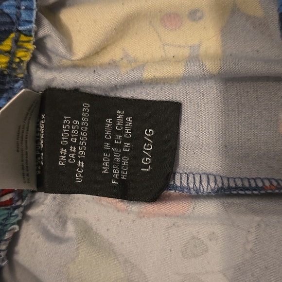 Pokemon Mens Pajamas - Blue with Multicolor Characters Large - Picture 4 of 5